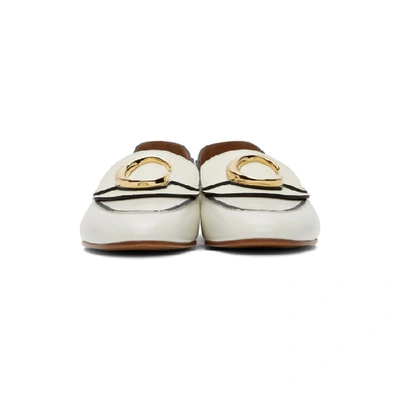 Shop Chloé White Shiny Loafers In 119 Natwhi