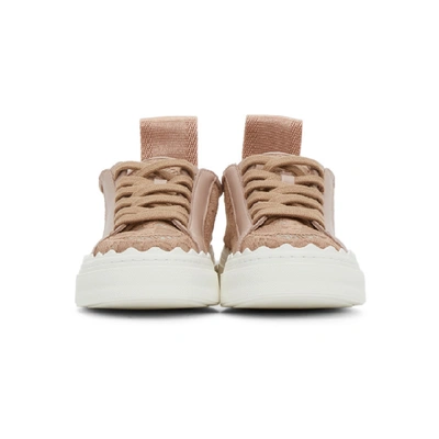 Shop Chloé Chloe Pink Lauren Sneakers In 26c Pink