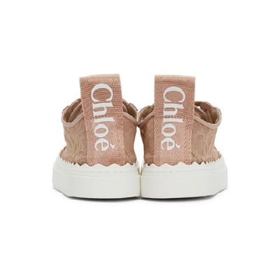 Shop Chloé Chloe Pink Lauren Sneakers In 26c Pink