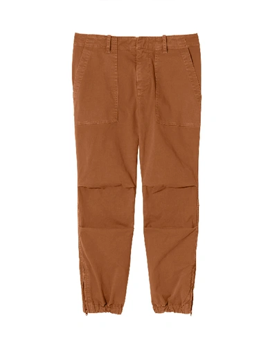 Shop Nili Lotan Cropped French Military Pant In Whiskey