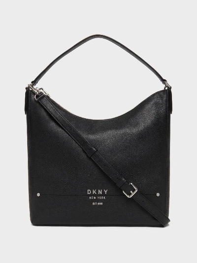 Shop Dkny Women's Thompson Hobo Handbag - In Black/silver