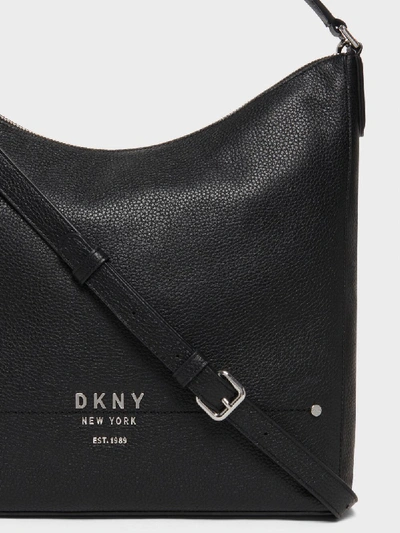 Shop Dkny Women's Thompson Hobo Handbag - In Black/silver