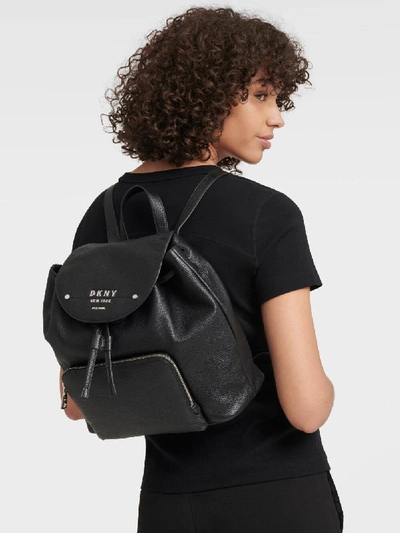 Shop Donna Karan Dkny Women's Thompson Backpack - In Black/silver