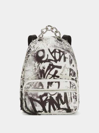Shop Dkny Women's Abby Graffiti Backpack - In White