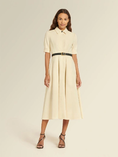 Shop Donna Karan Women's Short Sleeve Button Front Dress - In Buff