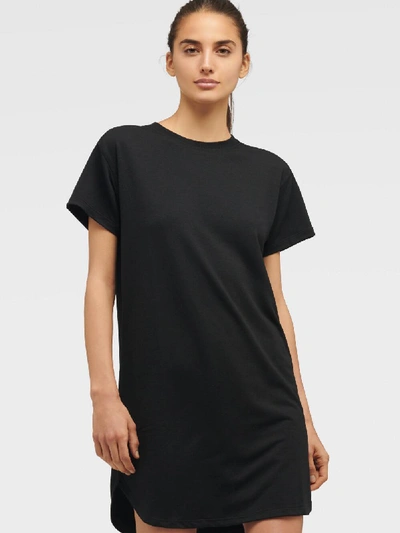 Shop Donna Karan Dkny Women's Mesh Blocked Tee Dress - In Black