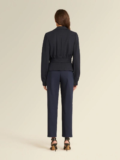 Shop Donna Karan Women's Single-button Belted Blazer - In Navy