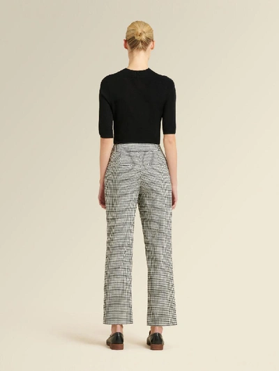 Shop Donna Karan Women's Slim Gingham Pant - In Black/ivory