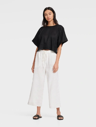 Shop Dkny Women's Pull On Wide Leg Pants - In Ivory