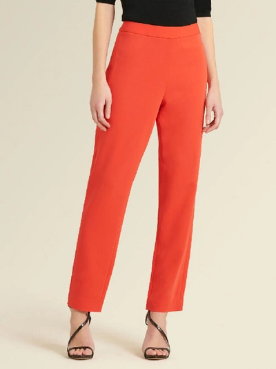 Shop Donna Karan Women's Skinny Pant With Side Zip - In Poppy