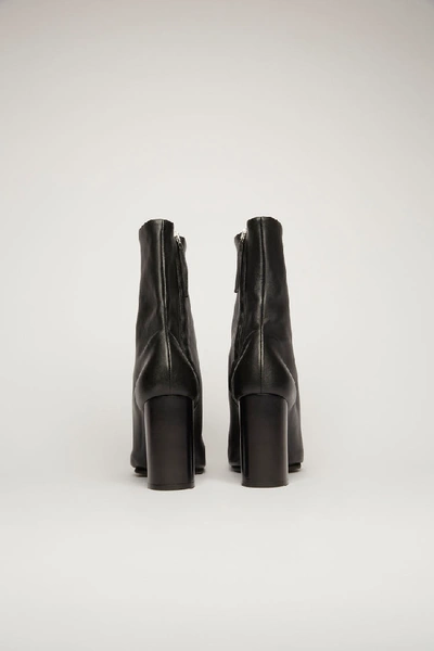 Shop Acne Studios Leather Ankle Boots Black