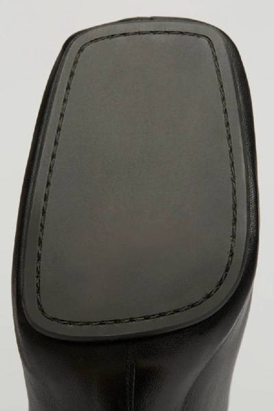 Shop Acne Studios Leather Ankle Boots Black