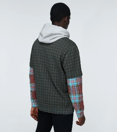 Shop Burberry Hallows Patchwork Hooded Sweatshirt In Multicoloured