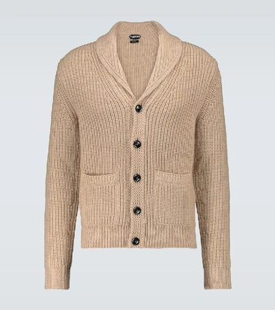 Shop Tom Ford Cashmere And Mohair Cardigan In Beige