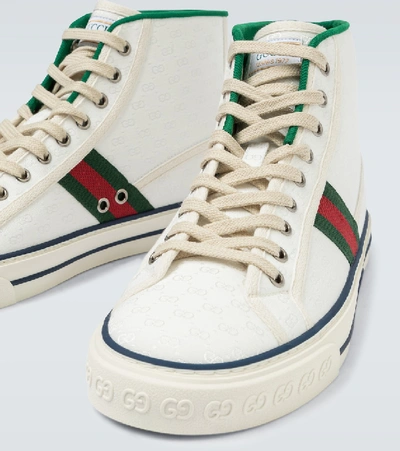 Shop Gucci Tennis 1977 High-top Sneakers In White