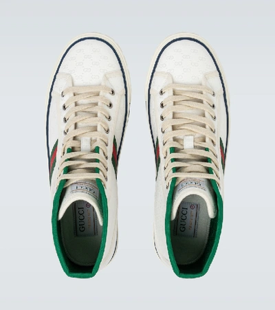 Shop Gucci Tennis 1977 High-top Sneakers In White