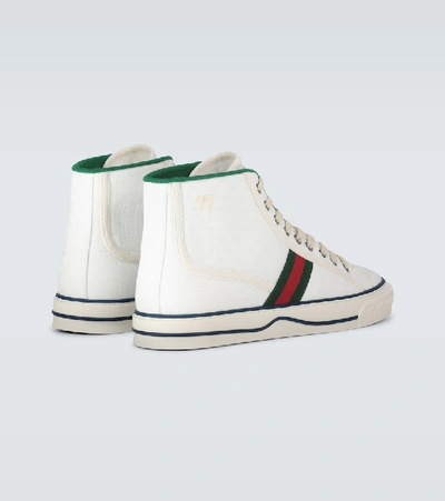 Shop Gucci Tennis 1977 High-top Sneakers In White