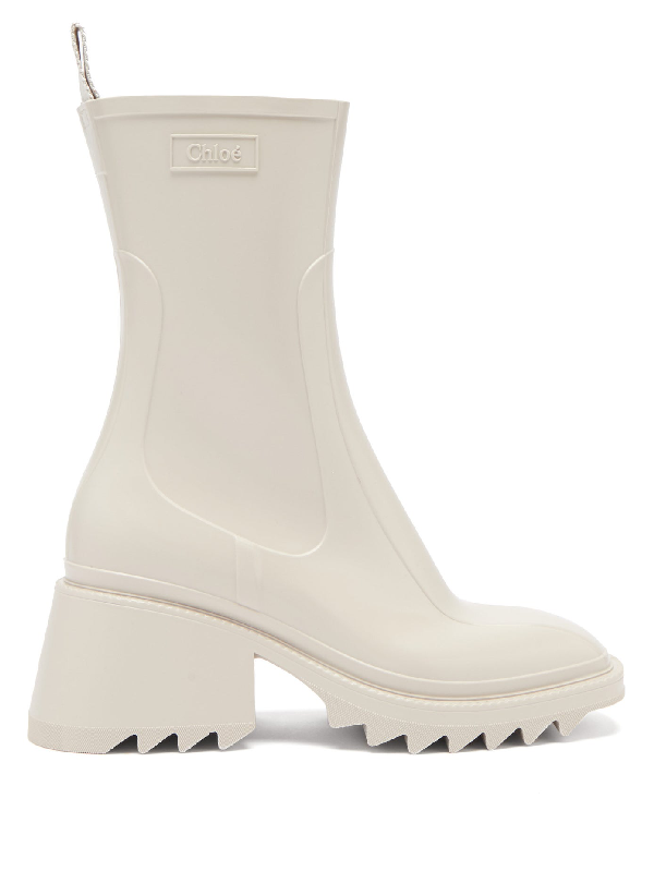 Chloé Rain Boots Betty Pvc Logo Beige In Neutrals | ModeSens