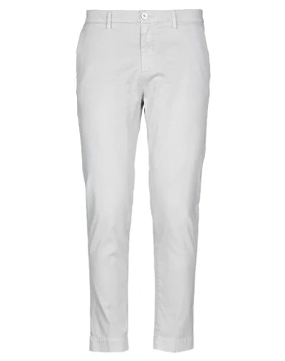 Shop Aglini Man Pants Light Grey Size 27 Cotton, Elastane