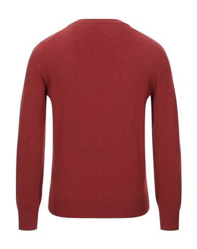 Shop Brunello Cucinelli Man Sweater Brick Red Size 46 Cashmere
