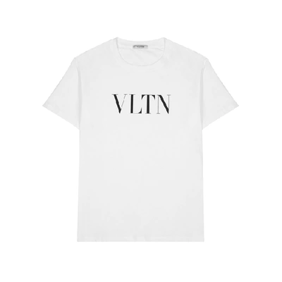 Shop Valentino Vltn White Cotton T-shirt