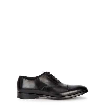 Shop Paul Smith Brent Black Leather Oxford Shoes
