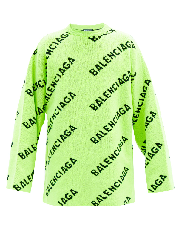 green balenciaga sweater