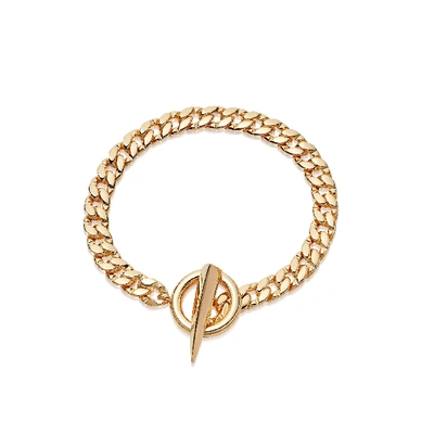 Shop Missoma Claw T-bar Chain Bracelet 18ct Gold Plated