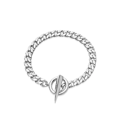 Shop Missoma Claw T-bar Chain Bracelet Silver Plated