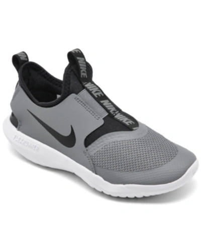 Shop Nike Little Boys Flex Runner Slip-on Athletic Sneakers From Finish Line In Cool Gray, Black
