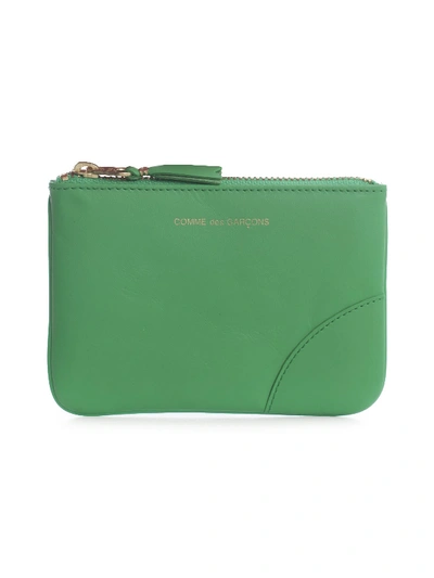 Shop Comme Des Garçons Classic Leather Line Small Pouch In Green