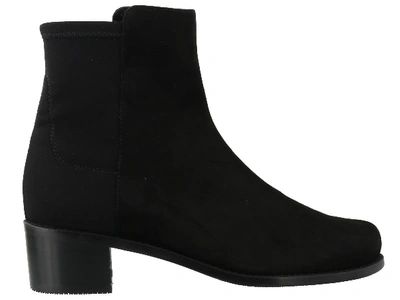 Shop Stuart Weitzman Easy On Reserve Ankle Boots In Black
