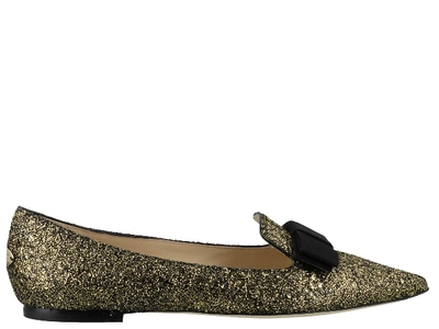 Shop Jimmy Choo Gala Ballets In Gold