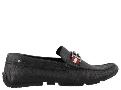 Shop Bally Parsal Loafers In Black
