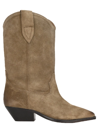 Shop Isabel Marant Duerto Western Boots In Taupe