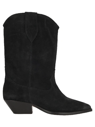 Shop Isabel Marant Duerto Western Boots In Faded Black