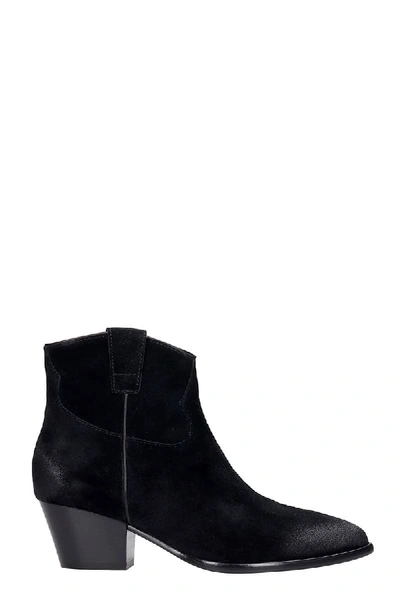 Shop Ash Houston 04 Texan Ankle Boots In Black Suede