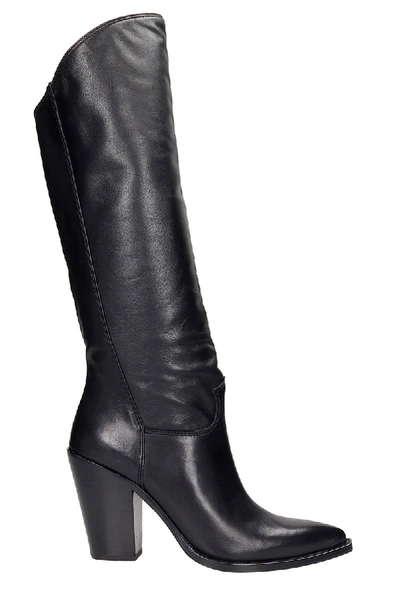 Shop Ash Brandon 01 High Heels Boots In Black Leather