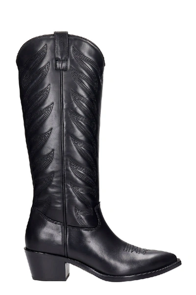 Shop Ash Delirium 04 Texan Boots In Black Leather