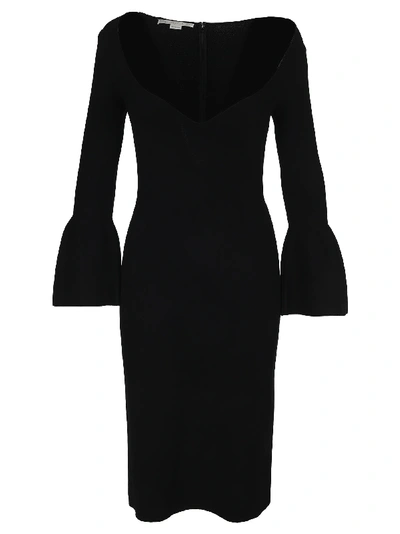 Shop Stella Mccartney Sweetheart-neckline Dress In Black