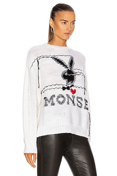 Shop Monse X Playboy Sweater In Ivory
