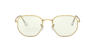 Ray Ban Ray-ban Unisex Round Blue Light Glasses, 54mm In Clear With Blue-light Filter