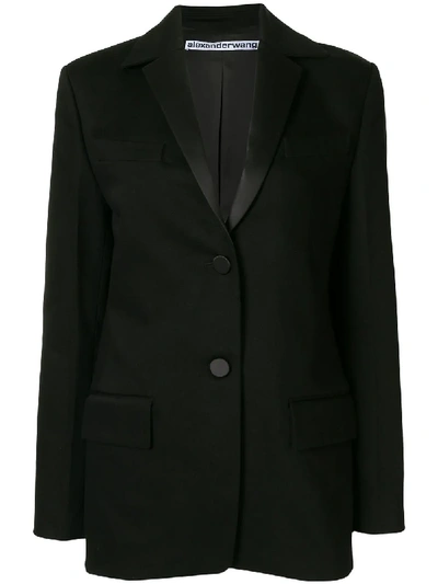 Shop Alexander Wang Boxy Tuxedo Jacket In Black