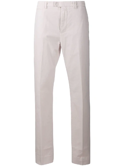 Shop Fendi Garment-dyed Cotton Trousers In Pink