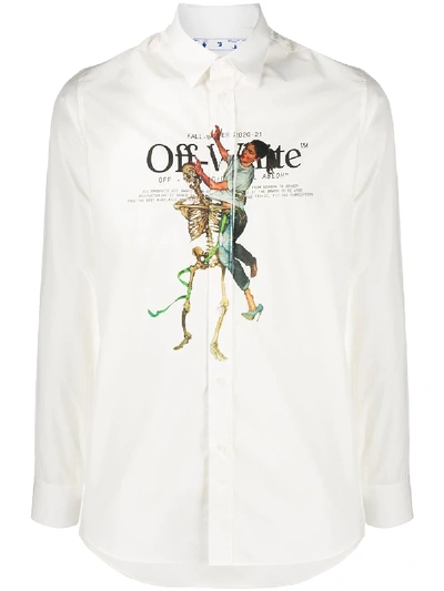 Shop Off-white Pascal Painting Print Shirt In White