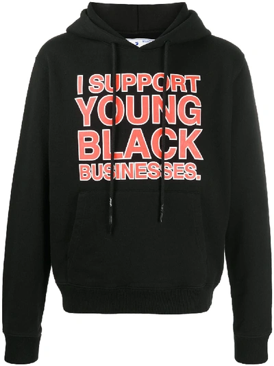 Shop Off-white "i Support Young Black Businesses" Hoodie