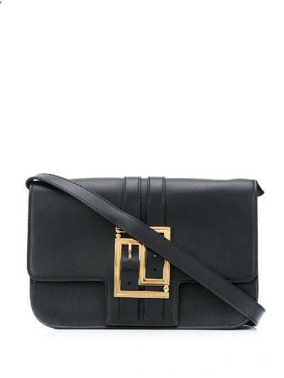 Shop Versace Belt Buckle Bag In Black