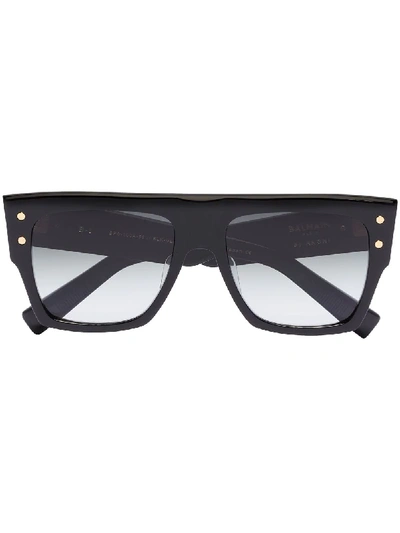 Balmain Oversized Square-frame Sunglasses In Black
