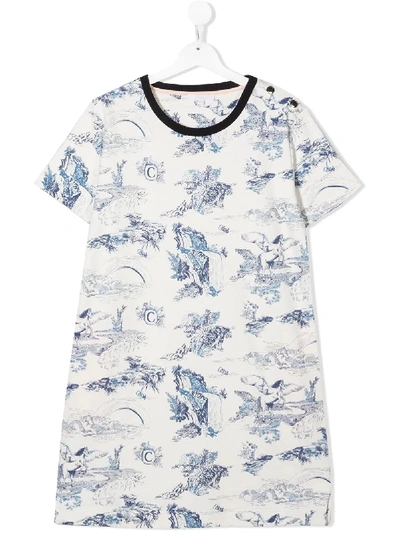 Shop Chloé Teen Pegasus Print T-shirt In White