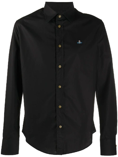 Shop Vivienne Westwood Poplin Shirt In Black